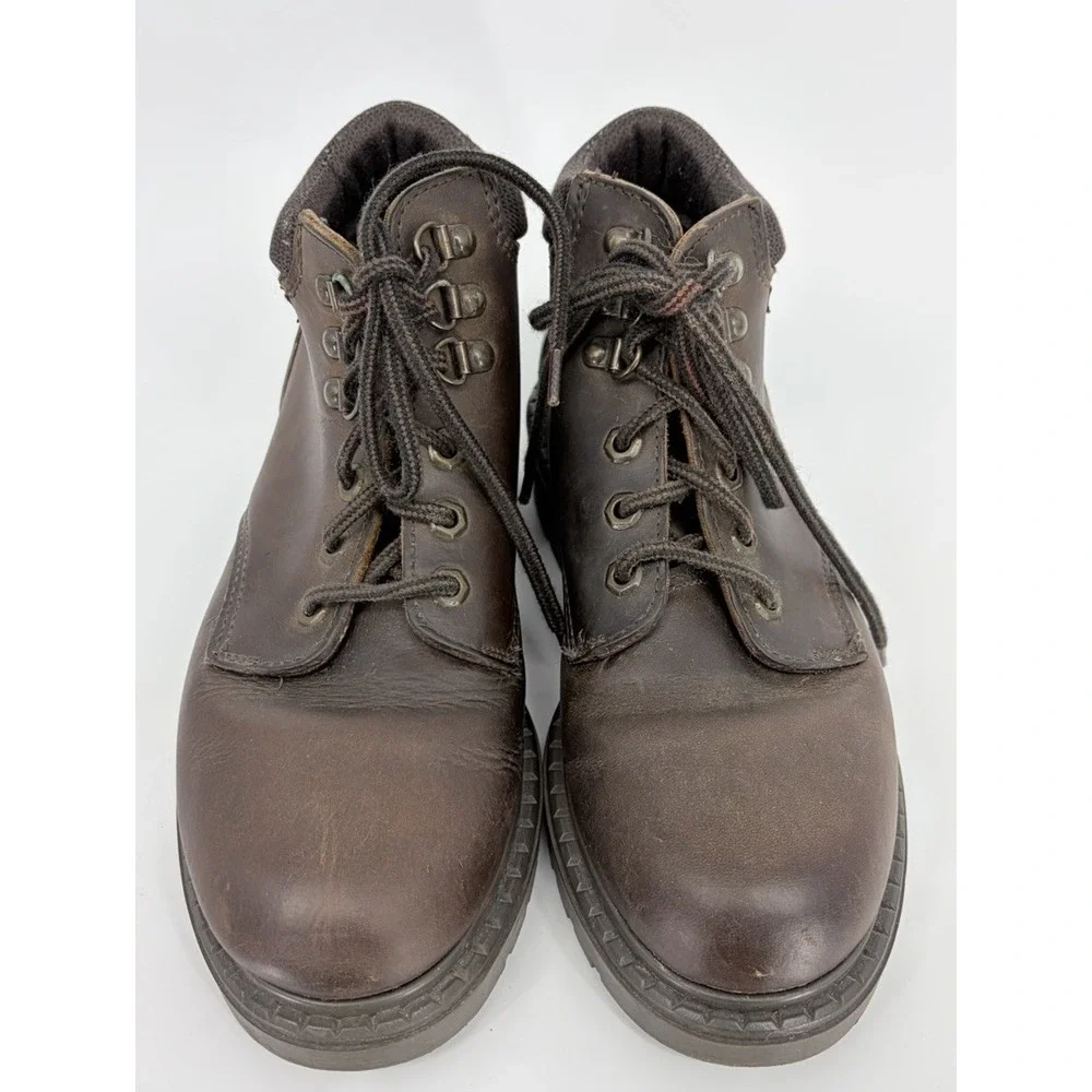 Vintage Eastland Leather Lace-up Brown Boots Size 7 D Made in Maine USA